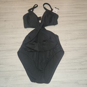 Sofia Vergara Swimsuit One Piece Juniors Black Size XS 0-2 A4 Nwt